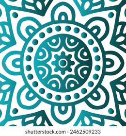 color abstract mandala flower design vector
