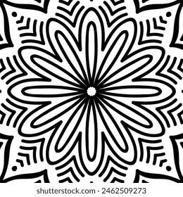 color abstract mandala flower design vector