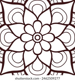 color abstract mandala flower design vector