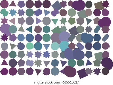 Color abstract mixed pattern generative art background. Style of mosaic or tile. Vector illustration graphic.