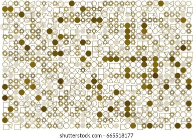 Color abstract mixed pattern generative art background. Style of mosaic or tile. Vector illustration graphic.