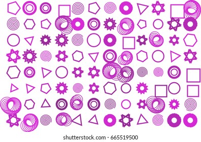 Color abstract mixed pattern generative art background. Style of mosaic or tile. Vector illustration graphic.