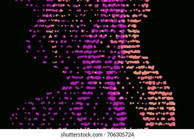 Color abstract mixed pattern generative art background. Vector illustration graphic.