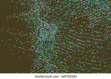 Color abstract motion, particle or random pattern generative art background. Vector illustration graphic.