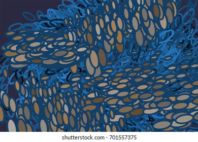 Color abstract motion, particle or random pattern generative art background. Vector illustration graphic.