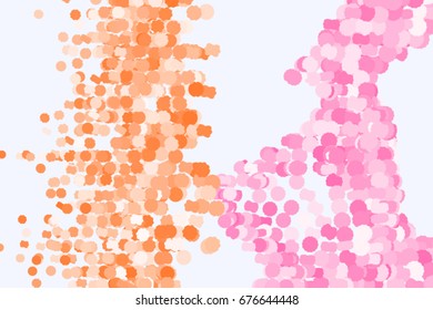Color abstract oval & mixed pattern generative art background. Vector illustration graphic.