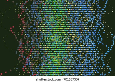 Color abstract oval & mixed pattern generative art background. Vector illustration graphic.