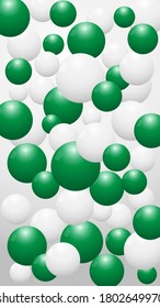 Color abstract paint background with spheres. Planet system. Modern screen vector design for mobile app