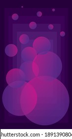 Color del fondo de pintura abstracto con esferas. Sistema planetario. Diseño vectorial de pantalla moderna para móviles