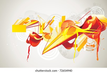 color abstract paint vector