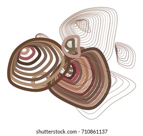 Color abstract path lines geometric pattern generative art background. Vector illustration graphic.