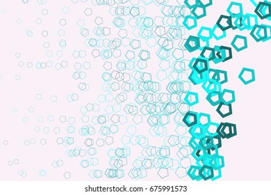 Color abstract pentagon pattern generative art background. Vector illustration graphic.