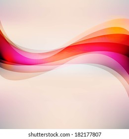 Color Abstract Poster With Line, With Gradient Mesh, Vector Illustration