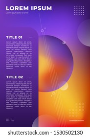 Color abstract poster template. Gadient mesh