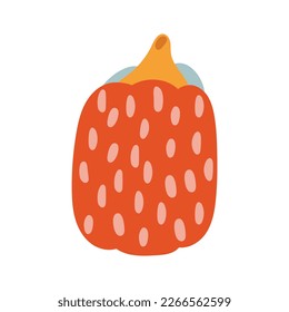 farbiger abstrakter Kürbis mit Muster. Clip Art. Vektorgrafik.