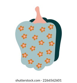 color abstract pumpkin with pattern. Clip Art. Vector illustration.