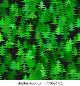 Color abstract random Christmas background decoration - stylized pine tree pattern winter holiday vector design