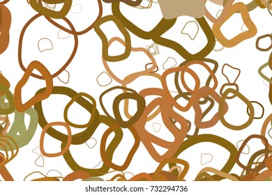 Color abstract random rounded shapes geometric pattern generative art background. Vector illustration graphic.