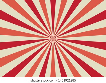 Vintage Red Radial Lines Background Rectangle Stock Vector (Royalty ...