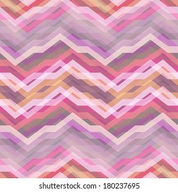 Color Abstract Retro Vector Striped Background, Fashion Zigzag Seamless Patterns of Pink Stripes