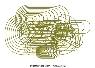 Color abstract rounded rectangle geometric pattern generative art background. Vector illustration graphic.
