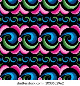 Color abstract seamless waves pattern