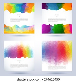 color abstract set of colorful vector template for mobile smart phone brochure flyer or web site color abstract scene colorful luxurious imprint concept ornamental original banner drop futuristic visu