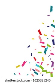 Color Abstract Shine Postcard. Dust Pattern. Confetti Effect Pattern. Rainbow Effect Pattern.
