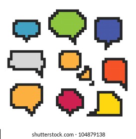 Color abstract speech clouds . Template for a text