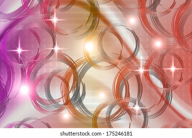color abstract star background with circles