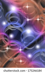 color abstract star background with circles
