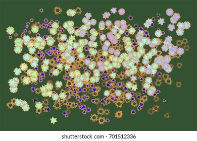 Color abstract star pattern generative art background. Vector illustration graphic.