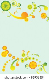 Color abstract summer floral background