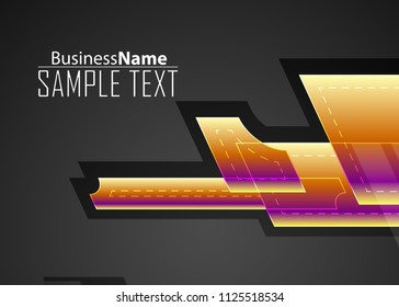 Color abstract template for card or banner. Metal Background with waves and reflections. Business background, silver, illustration. Illustration of abstract background with a metallic element