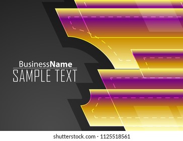 Color abstract template for card or banner. Metal Background with waves and reflections. Business background, silver, illustration. Illustration of abstract background with a metallic element
