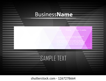Color abstract template for card or banner. Metal Background with waves and reflections. Business background, silver, illustration. Illustration of abstract background with a metallic element