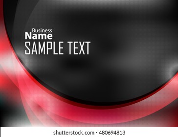 Color abstract template for card or banner. Metal Background with waves and reflections. Business background, silver, illustration. Illustration of abstract background with a metallic element