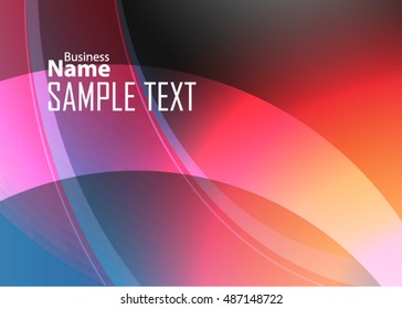 Color abstract template for card or banner. Metal Background with waves and reflections.