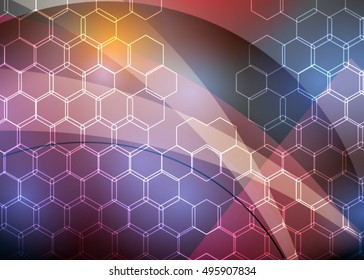 Color abstract template for card or banner. Metal Background with waves and reflections.