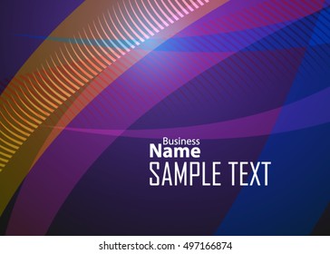 Color abstract template for card or banner. Metal Background with waves and reflections.
