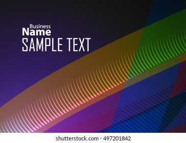 Color abstract template for card or banner. Metal Background with waves and reflections.