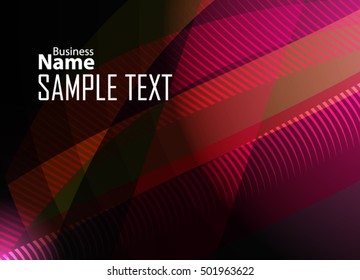 Color abstract template for card or banner. Metal Background with waves and reflections