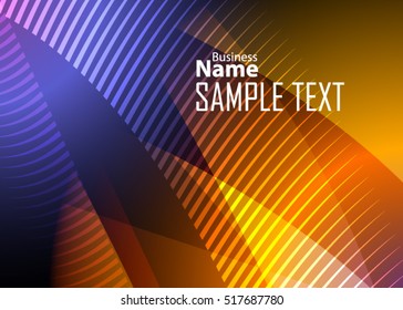 Color abstract template for card or banner. Metal Background with waves and reflections. Business background, silver, illustration. Illustration of abstract background with a metallic element