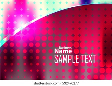 Color abstract template for card or banner. Metal Background with waves and reflections. Business background, Illustration of abstract background with a metallic element