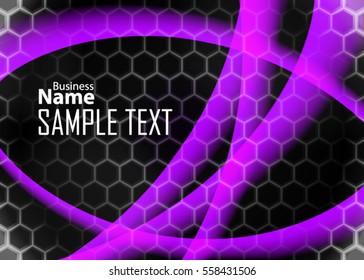Color abstract template for card or banner. Metal Background with waves and reflections. Business background, silver, illustration. Illustration of abstract background with a metallic element