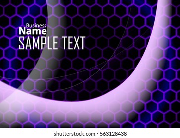Color abstract template for card or banner. Metal Background with waves and reflections. Business background, silver, illustration. Illustration of abstract background with a metallic element