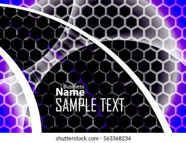 Color abstract template for card or banner. Metal Background with waves and reflections. Business background, silver, illustration. Illustration of abstract background with a metallic element
