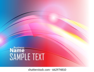 Color abstract template for card or banner. Metal Background with waves and reflections. Business background, silver, illustration. Illustration of abstract background with a metallic element