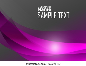 Color abstract template for card or banner. Metal Background with waves and reflections. Business background, silver, illustration. Illustration of abstract background with a metallic element