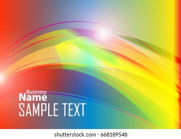 Color abstract template for card or banner. Metal Background with waves and reflections. Business background, silver, illustration. Illustration of abstract background with a metallic element